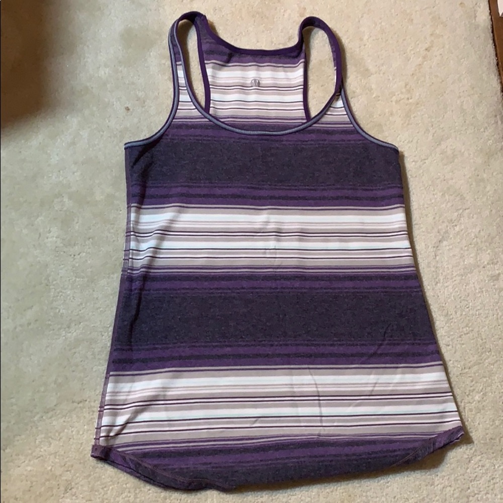 LuluLemon Racerback Purple Heather Grey Tank